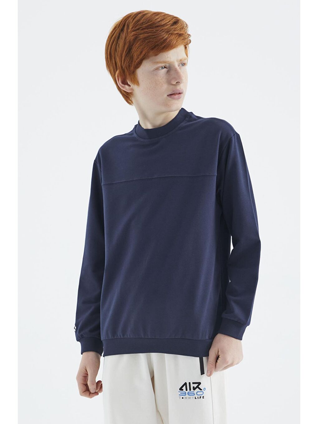 TOMMYLIFE İndigo Basic Erkek Çocuk Sweatshirt - 11173 - 3