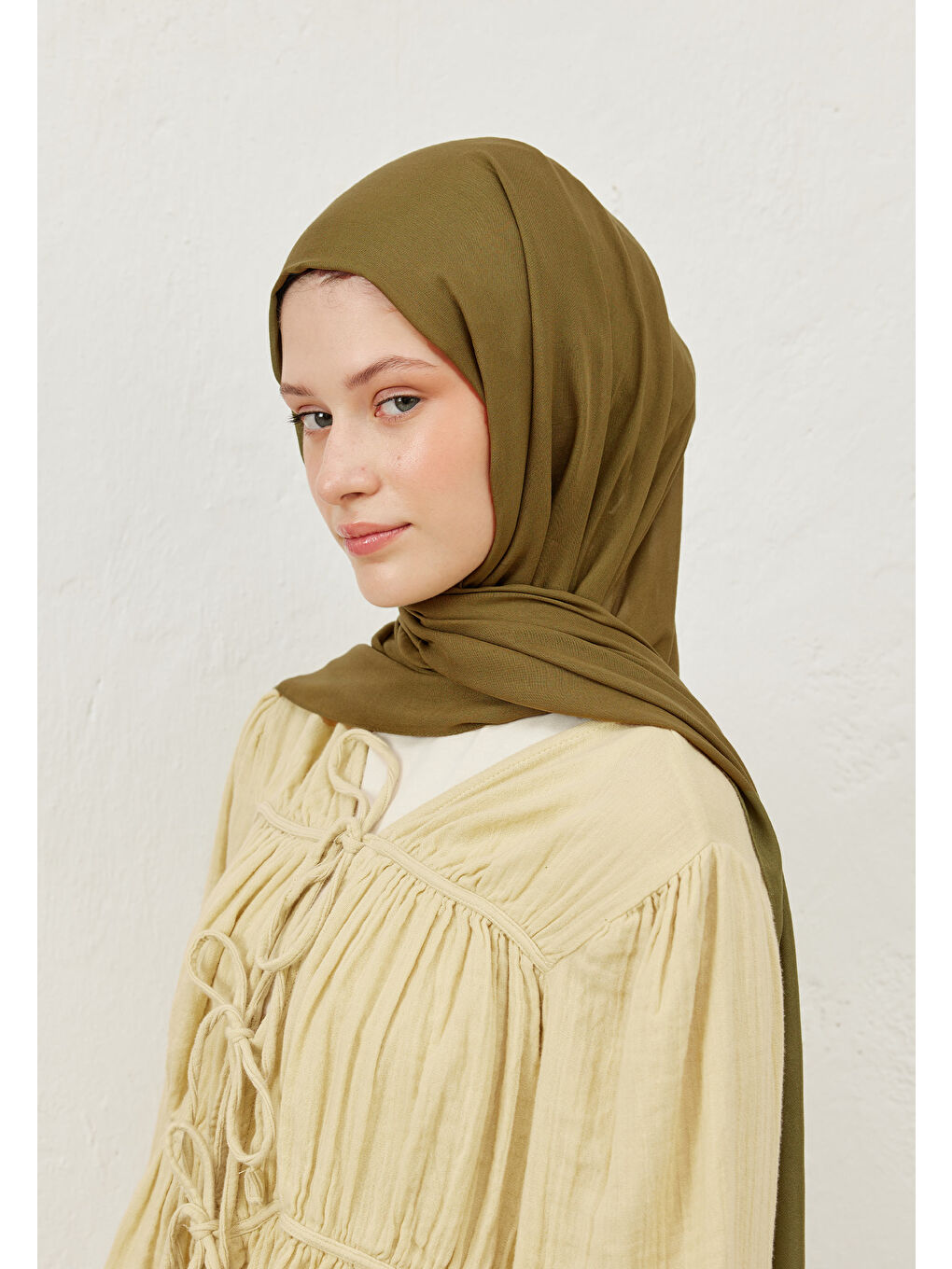 Rami Viskon Şal Yağ Yeşili-2