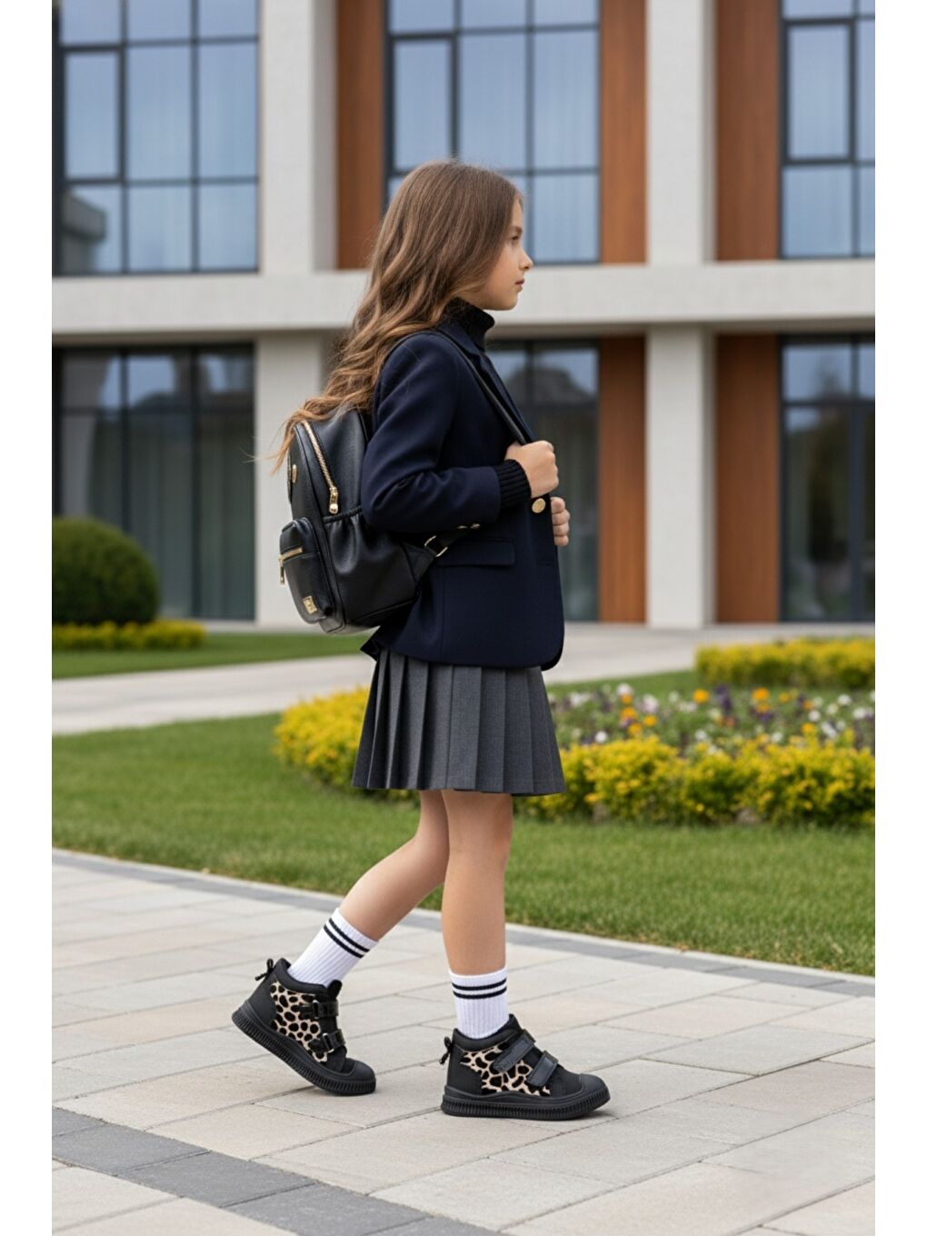 Sarı PAWS Kelebekli Çift Cırtlı Kız Bebek ve Çocuk Bot-4