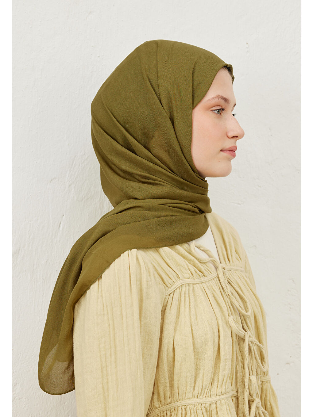 Rami Viskon Şal Yağ Yeşili-3