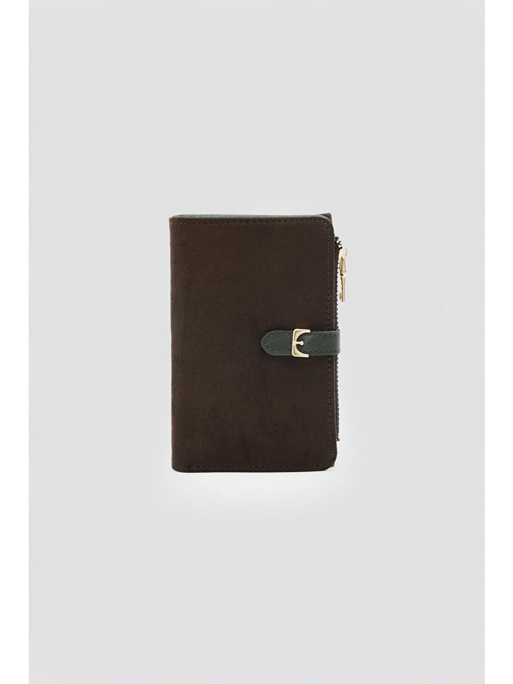 Kahverengi Kemerli Alpha Cüzdan Süet Kahve-1