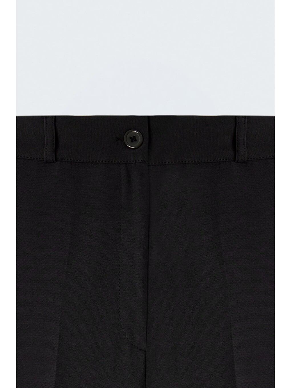Beli Lastikli Klasik Pantolon - Siyah-4