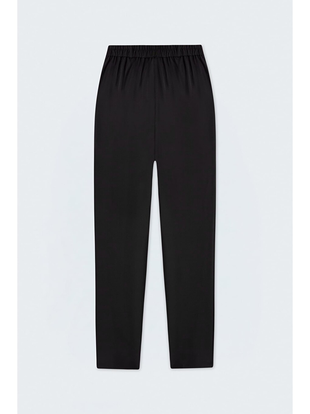 Beli Lastikli Klasik Pantolon - Siyah-5