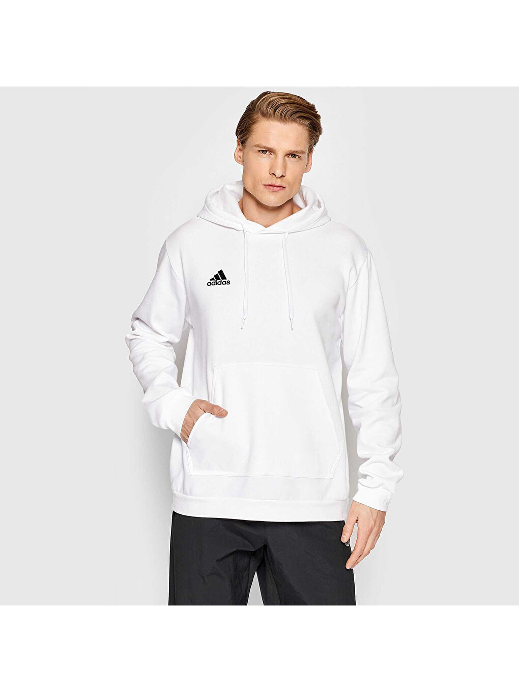 Adidas Entrada 22 Erkek Beyaz Kapüşonlu Sweatshirt