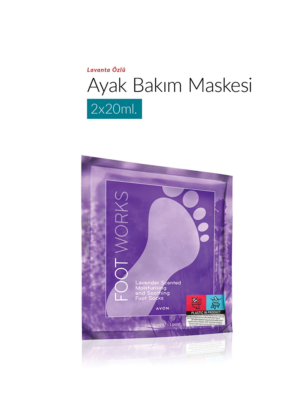 AVON Foot Works Lavanta Özlü Ayak Bakım Paketi - 3