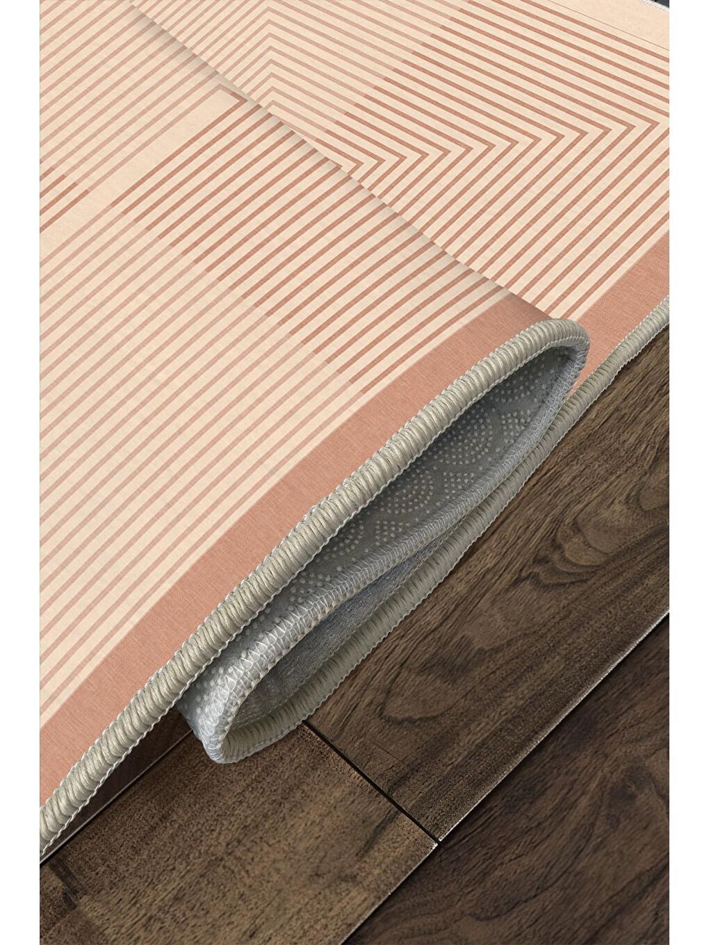 Pembe Özel Tasarım, Kaymaz Taban, İnce, Yıkanabilir, Modern Halı WOOKECE1418 120x180-4