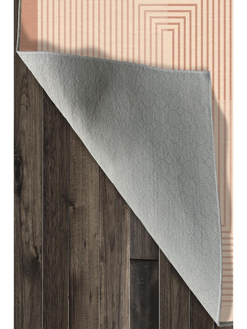 Pembe Özel Tasarım, Kaymaz Taban, İnce, Yıkanabilir, Modern Halı WOOKECE1418 120x180-6