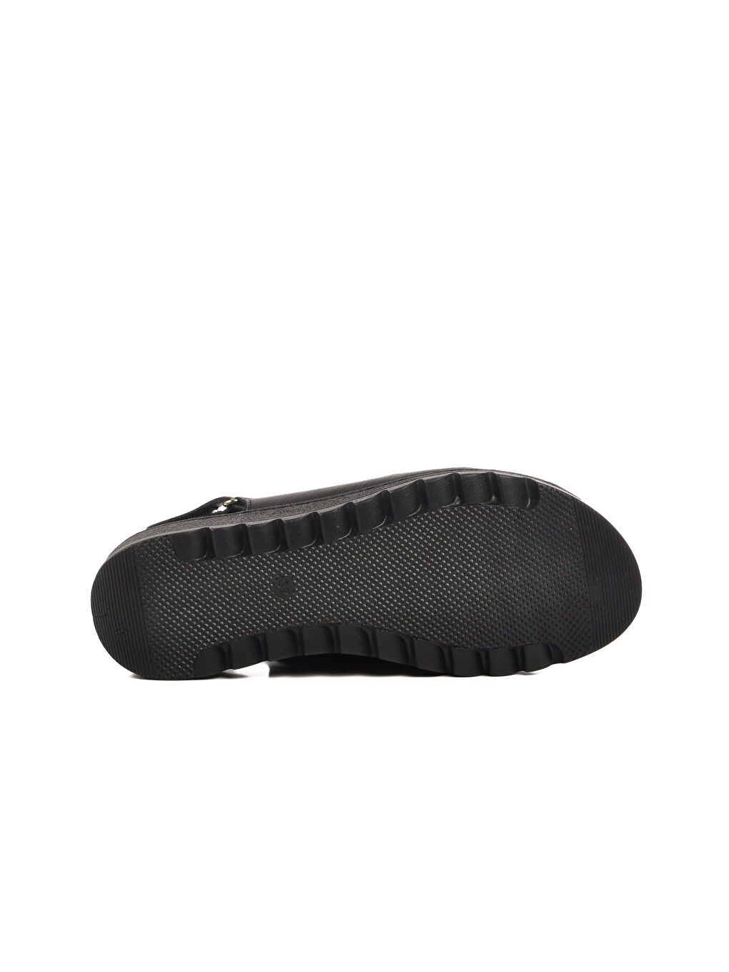 Siyah Hakiki Deri Cırtlı Kadın Sandalet Z265 Z-4