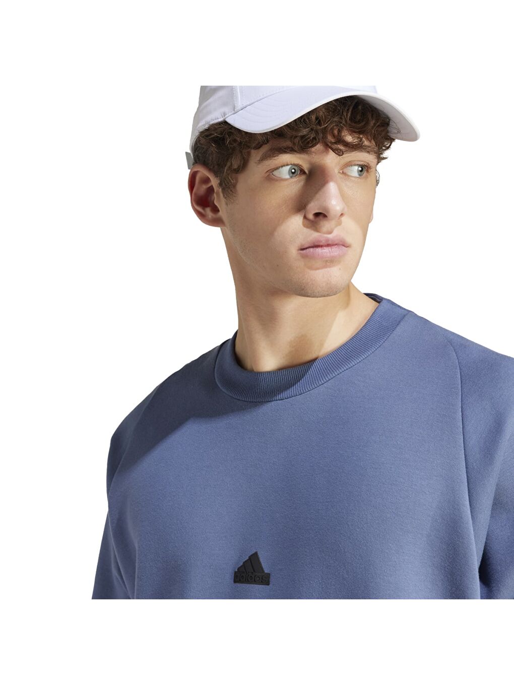 Z.N.E. Premium Erkek Mavi Yuvarlak Yaka Sweatshirt-2