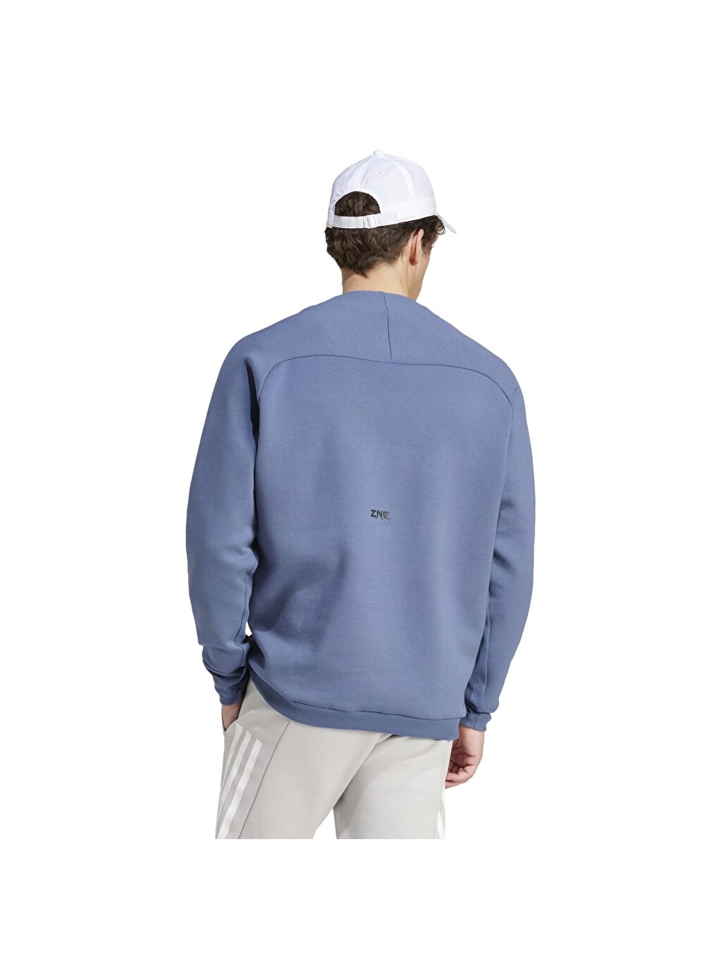 Z.N.E. Premium Erkek Mavi Yuvarlak Yaka Sweatshirt-4