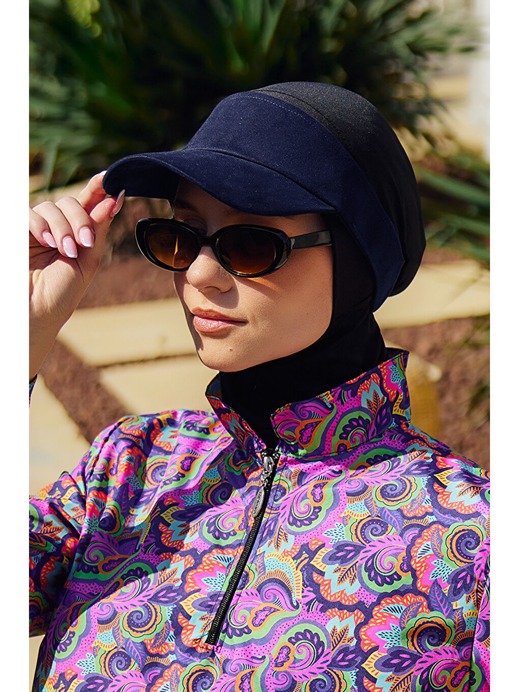 Ayarlanabilir Vizör Tenisçi Golf Şapka Güneş Koruyucu Siperlik RŞ-109 Koyu Lacivert