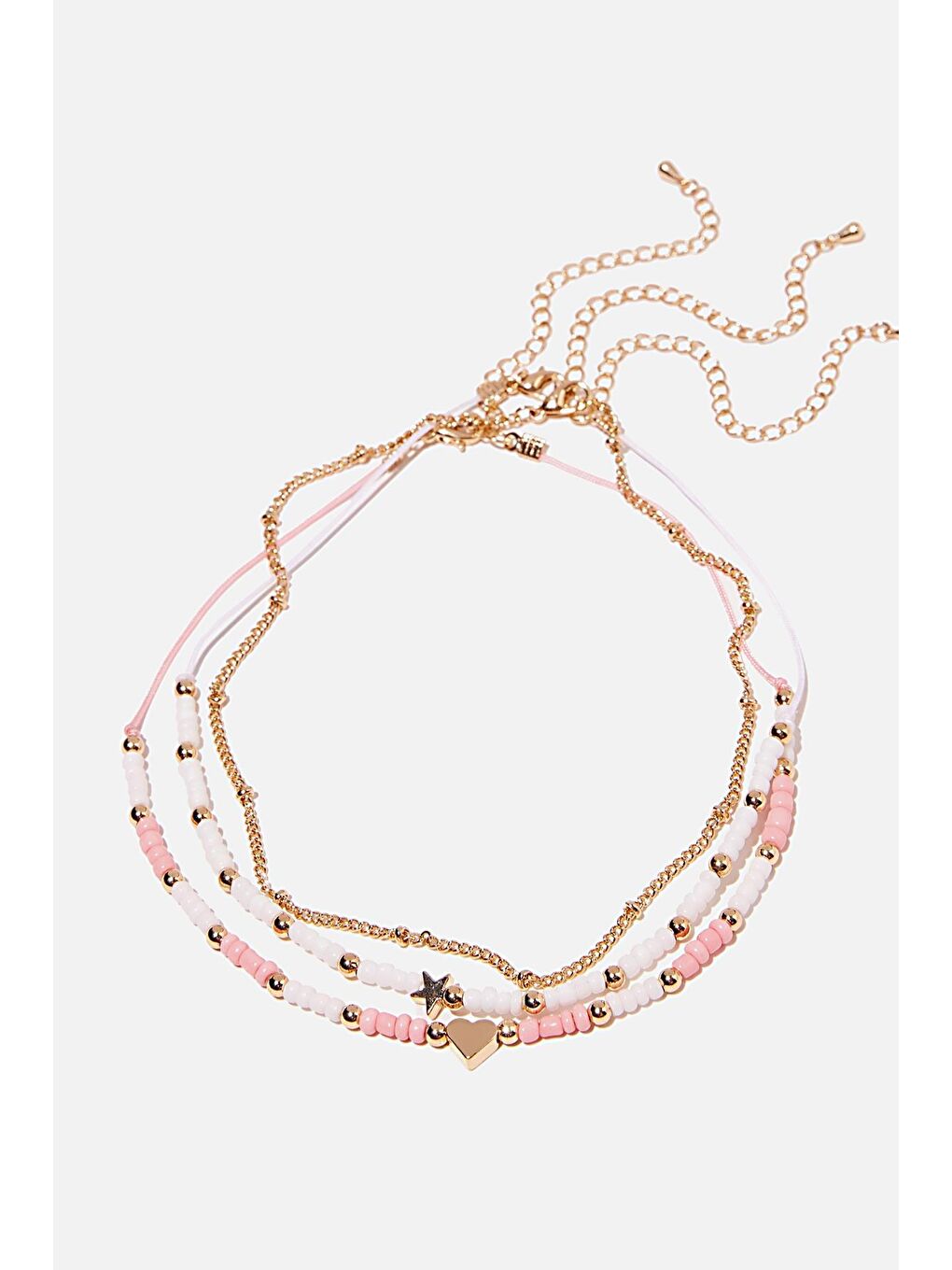 New Obsessions Pembe Boncuk Choker Kolye Seti