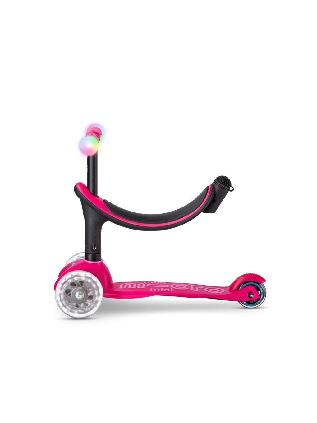 Micro Pembe Mini2Grow Deluxe Magic LED 3 Tekerlekli Scooter Pink - 2