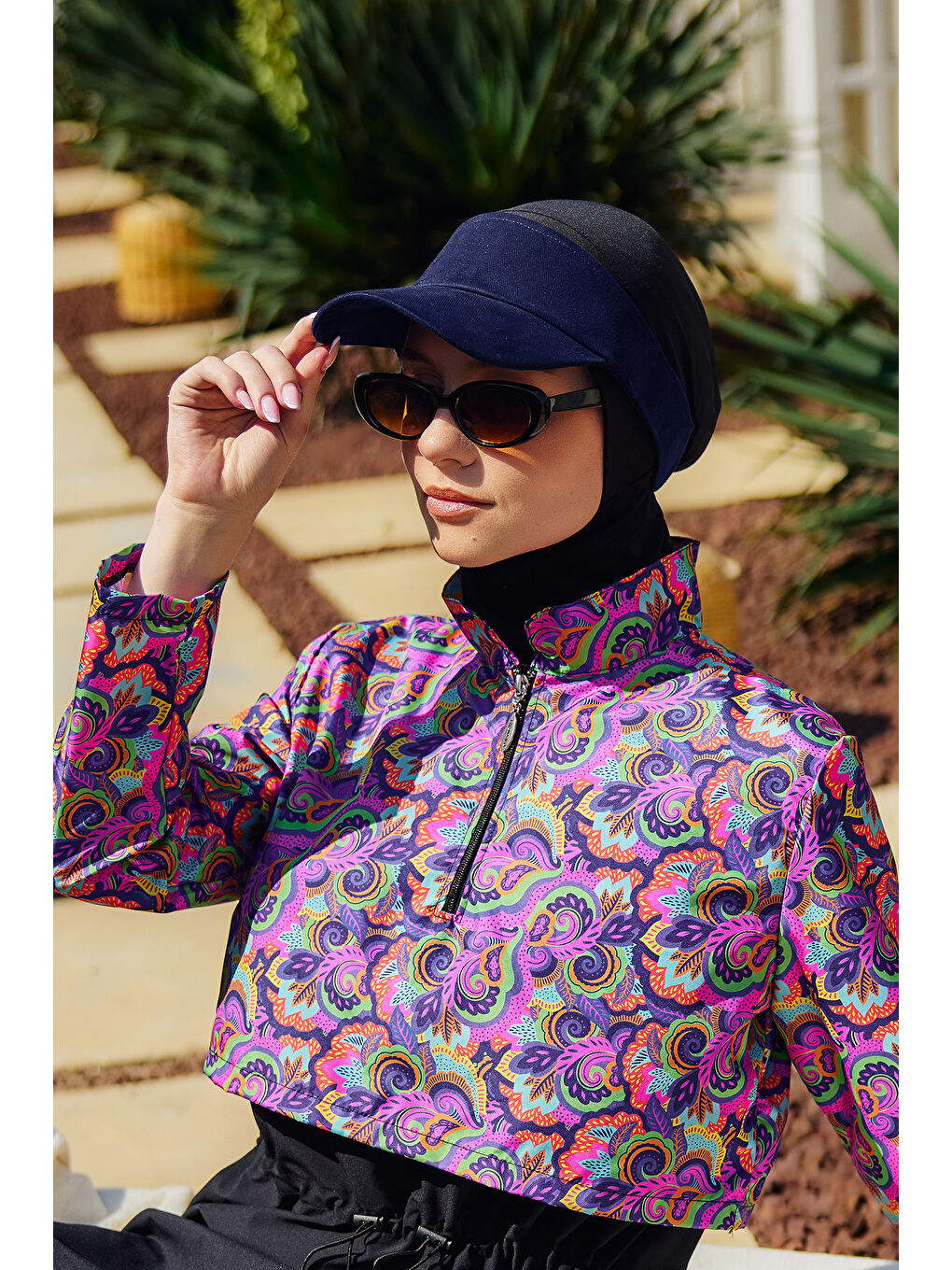 Ayarlanabilir Vizör Tenisçi Golf Şapka Güneş Koruyucu Siperlik RŞ-109 Koyu Lacivert-2