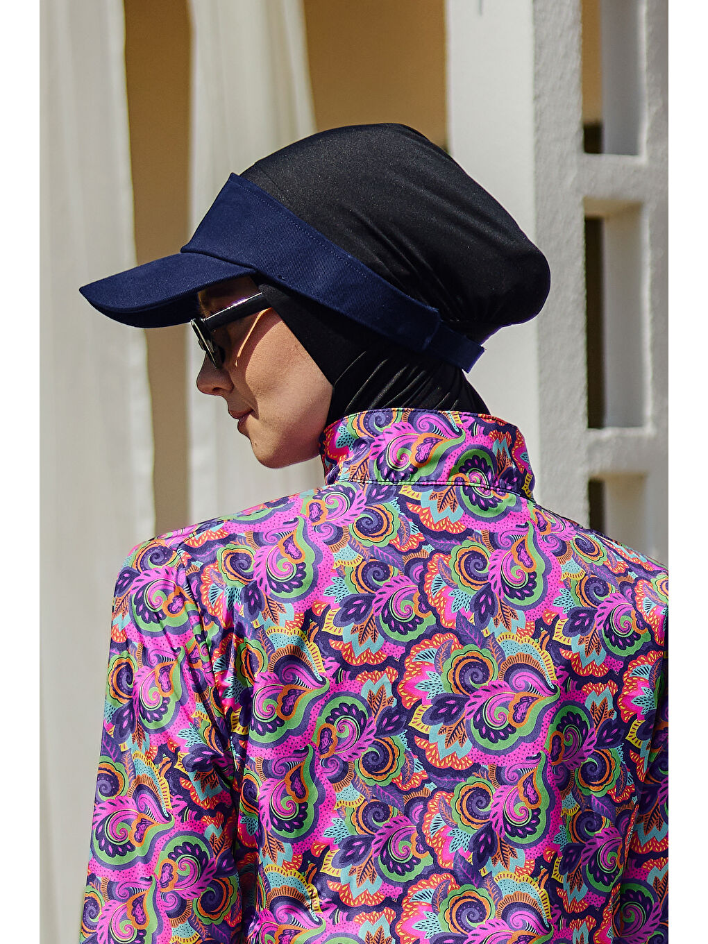 Ayarlanabilir Vizör Tenisçi Golf Şapka Güneş Koruyucu Siperlik RŞ-109 Koyu Lacivert-3