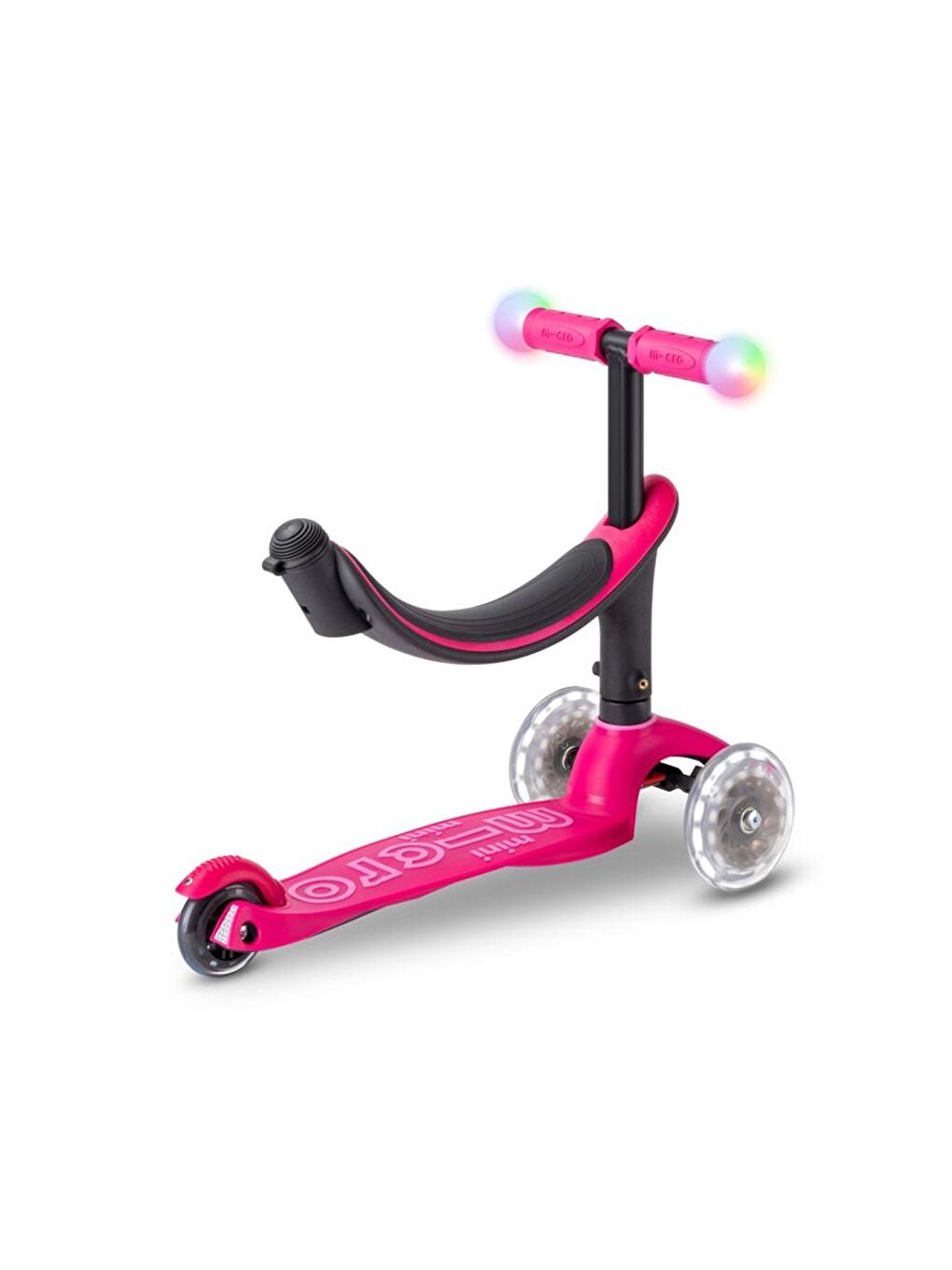 Micro Pembe Mini2Grow Deluxe Magic LED 3 Tekerlekli Scooter Pink - 3