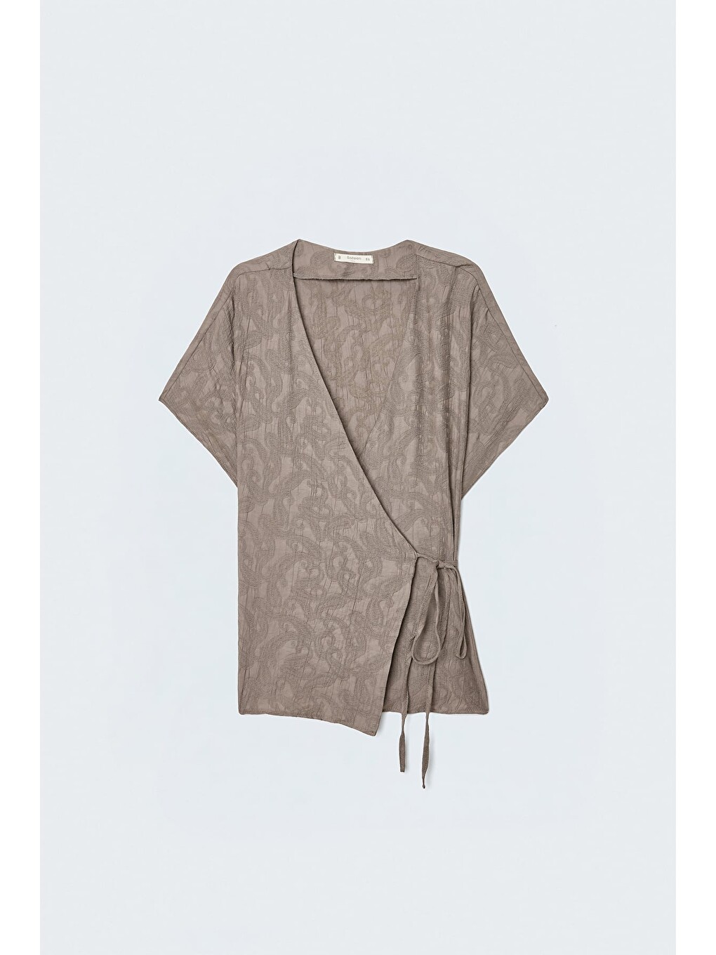 Bej Lily Kimono - Vizon-3
