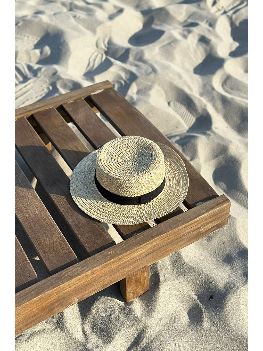 Bej Kurdele Detaylı Retro Hasır Şapka RŞ-107 Hasır-3