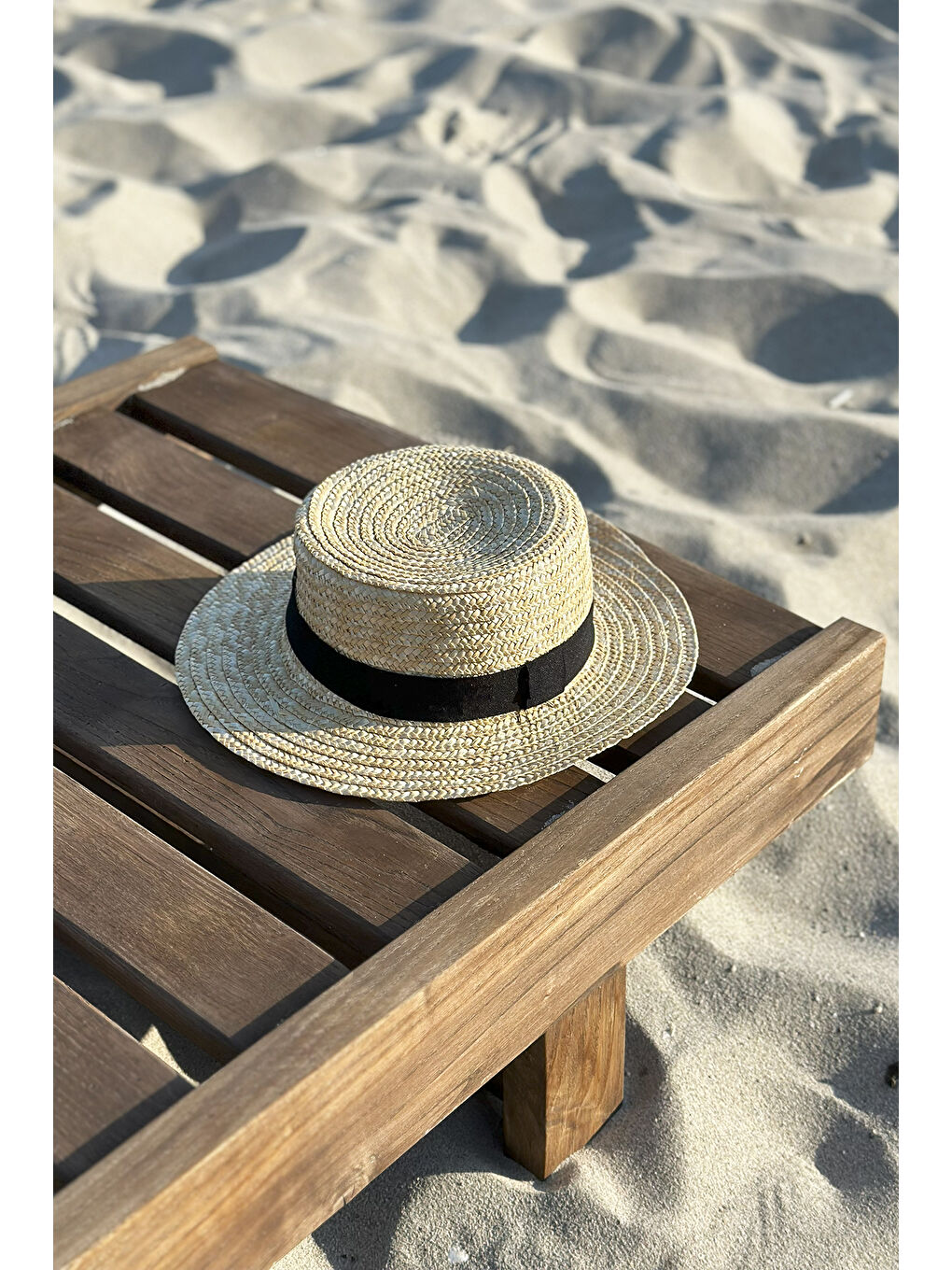 Bej Kurdele Detaylı Retro Hasır Şapka RŞ-107 Hasır-4