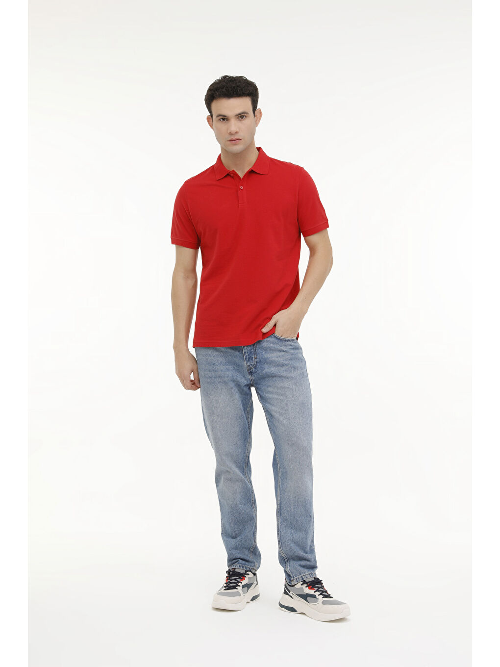 M-SN328 T-SHIRT 4FX Kırmızı Erkek Kısa Kol Tişört-2