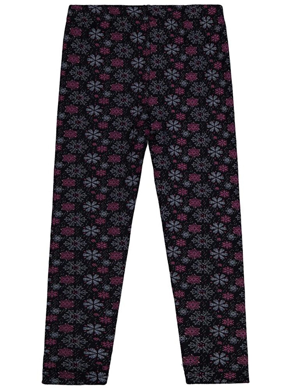 Girls Kar Tanesİ Desen 6-9 Yaş Tayt - Siyah 9-10 Yaş