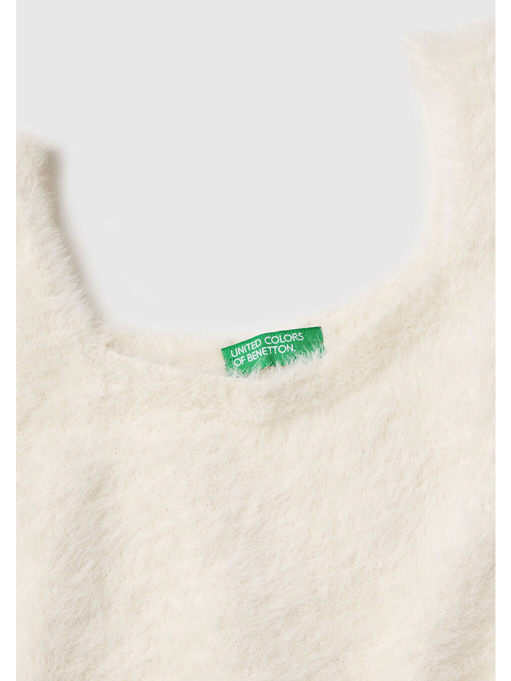 Kız Çocuk Ekru Kalın Askılı Etek Ucu Ribanalı Kolsuz Üst-2