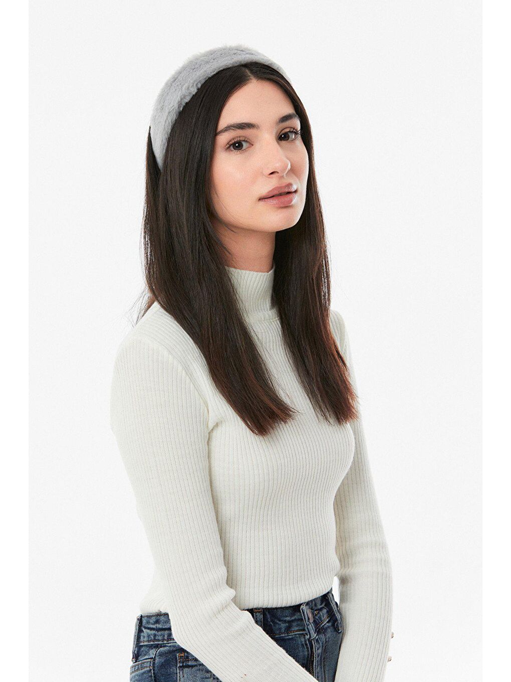 Gri Basic Pelüş Taç-1