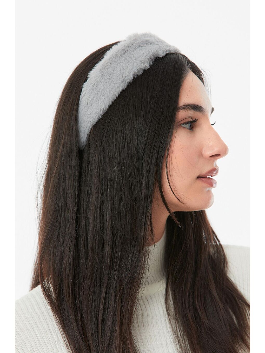 Gri Basic Pelüş Taç-3