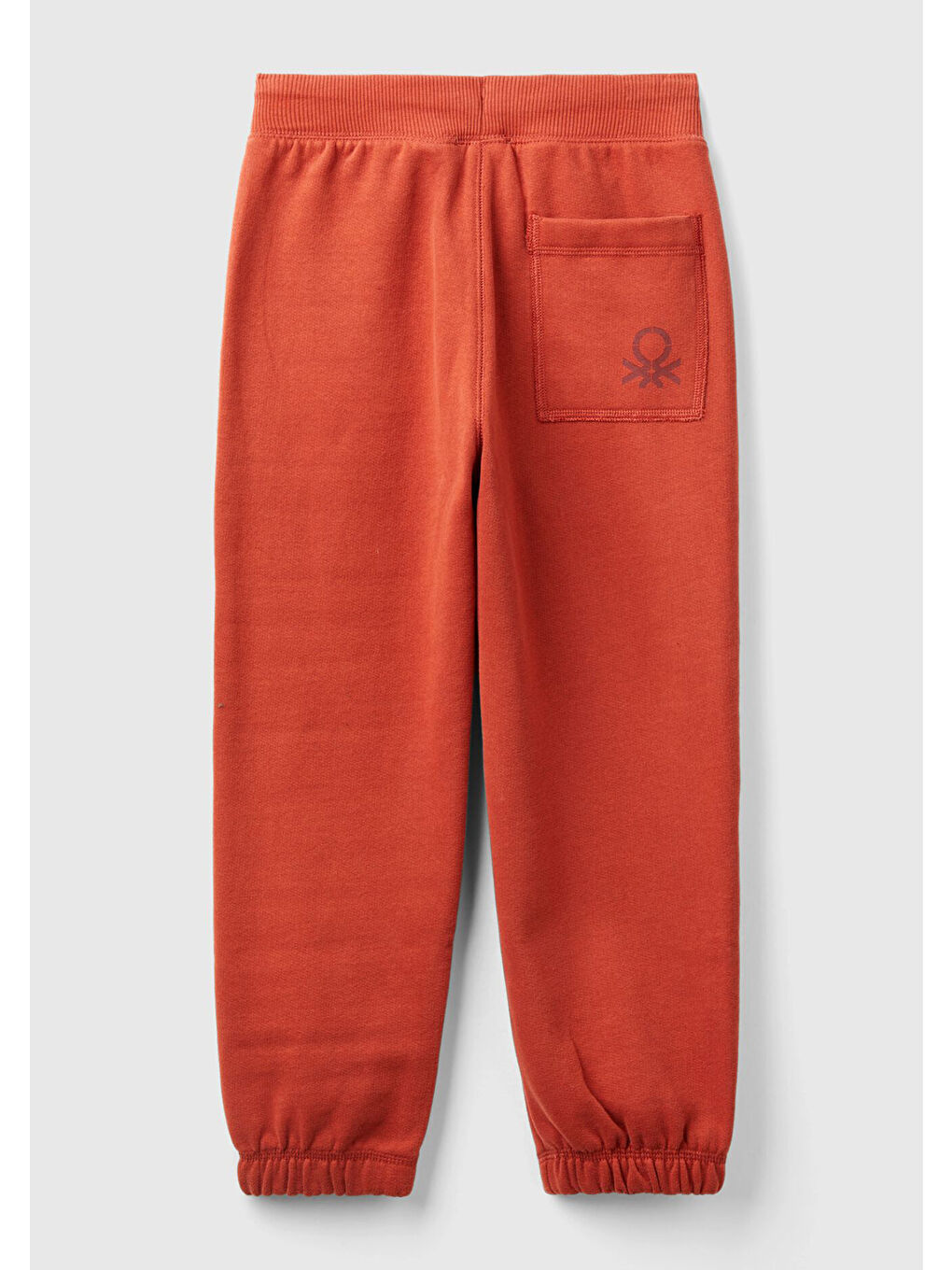 Kahverengi Erkek Çocuk Tarçın Sağ Arka Cebi Logolu Beli Lastikli Büzgü İpli Eşofman Altı-1