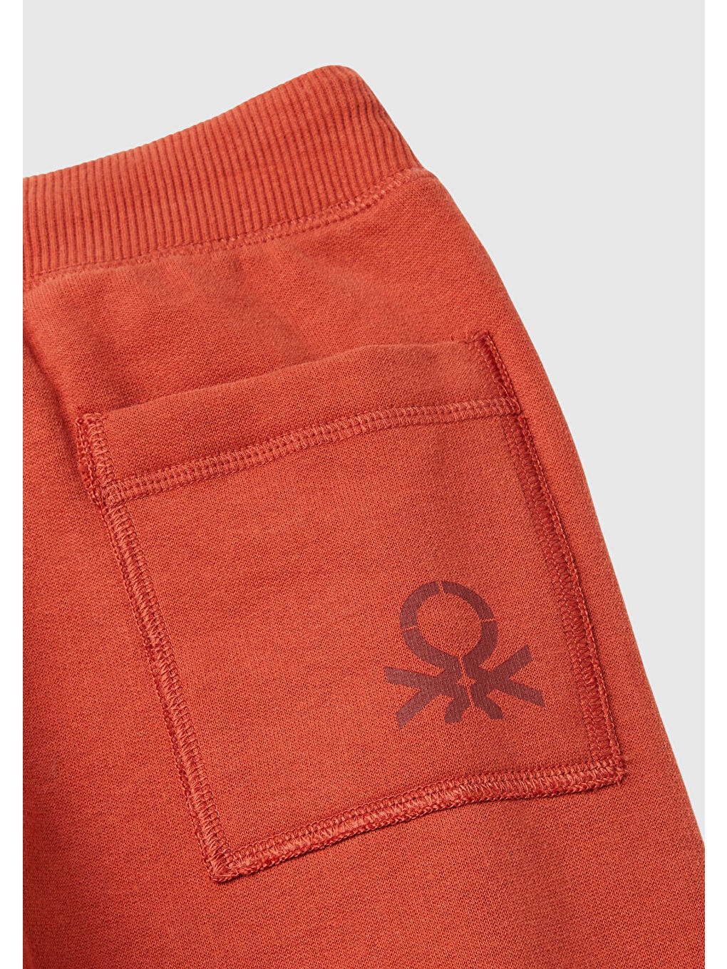 Kahverengi Erkek Çocuk Tarçın Sağ Arka Cebi Logolu Beli Lastikli Büzgü İpli Eşofman Altı-2