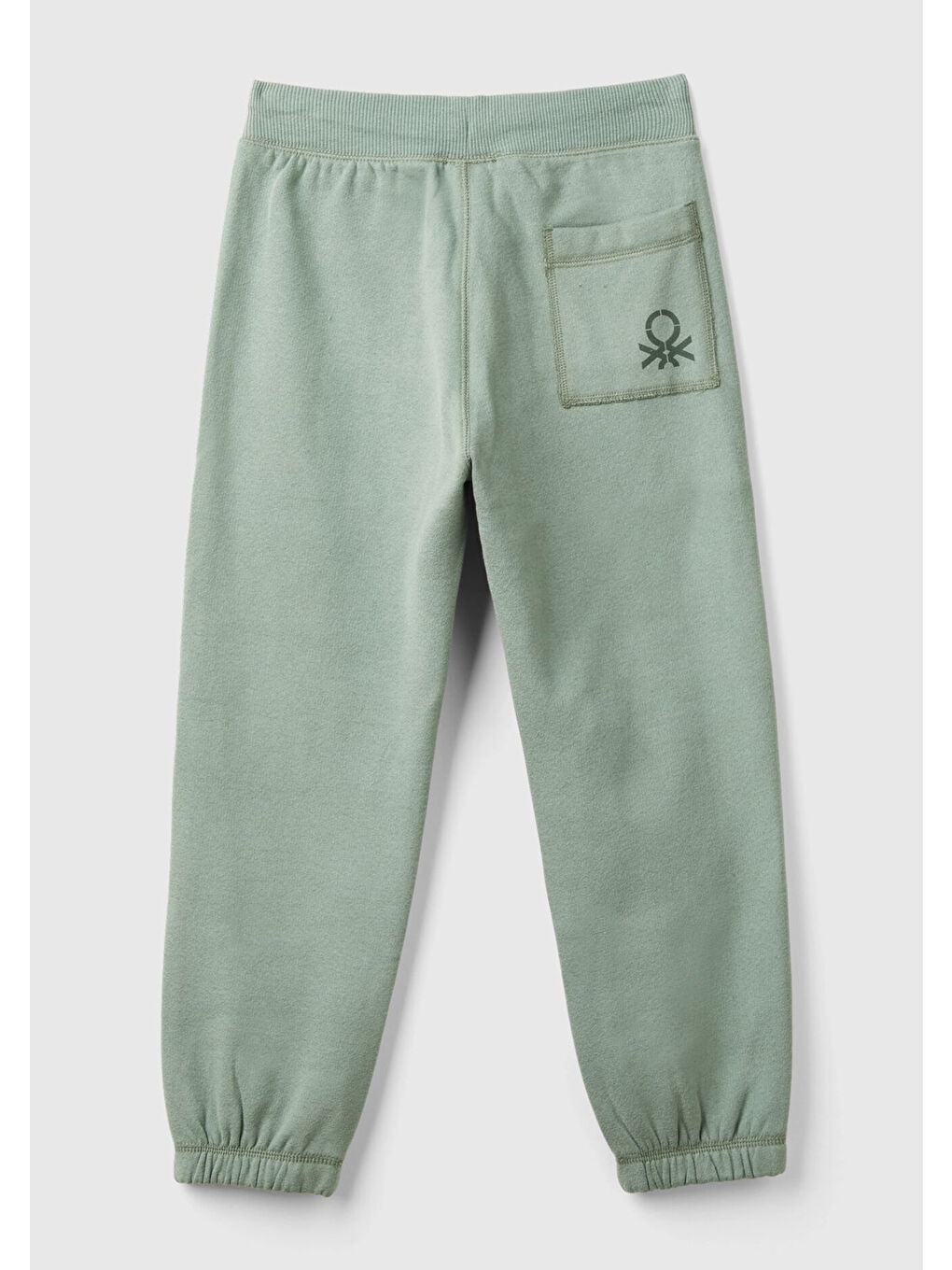 Erkek Çocuk Haki Sağ Arka Cebi Logolu Beli Lastikli Büzgü İpli Eşofman Altı-1