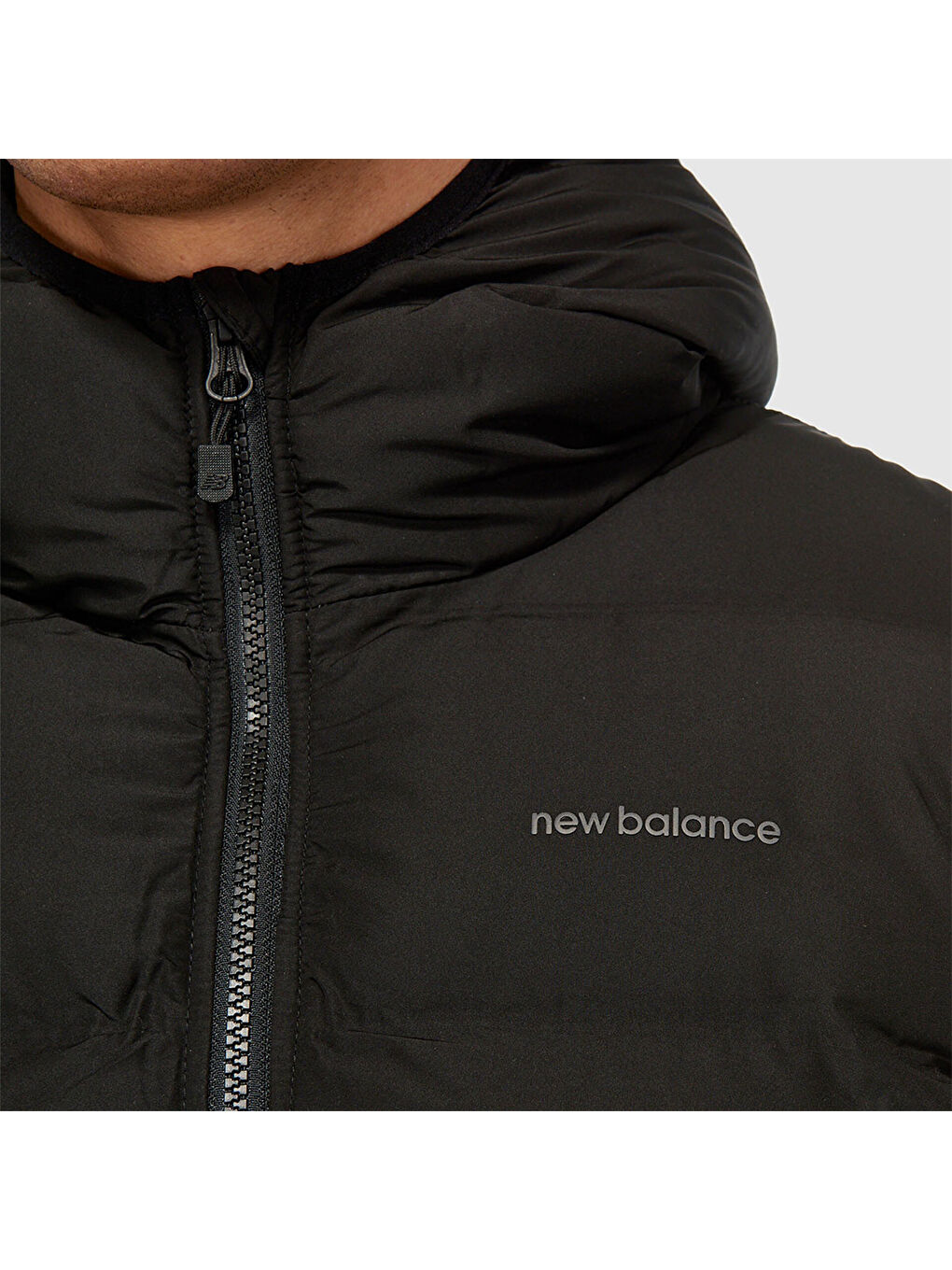 3328 Erkek Siyah Kapüşonlu Şişme Mont-3