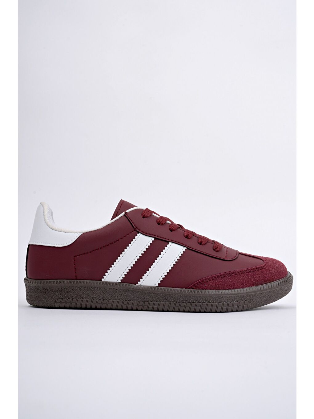 Bordo GORDON Unisex Ortopedik Günlük Bağcıklı Yürüyüş Koşu Sneaker Spor Ayakkabı-6