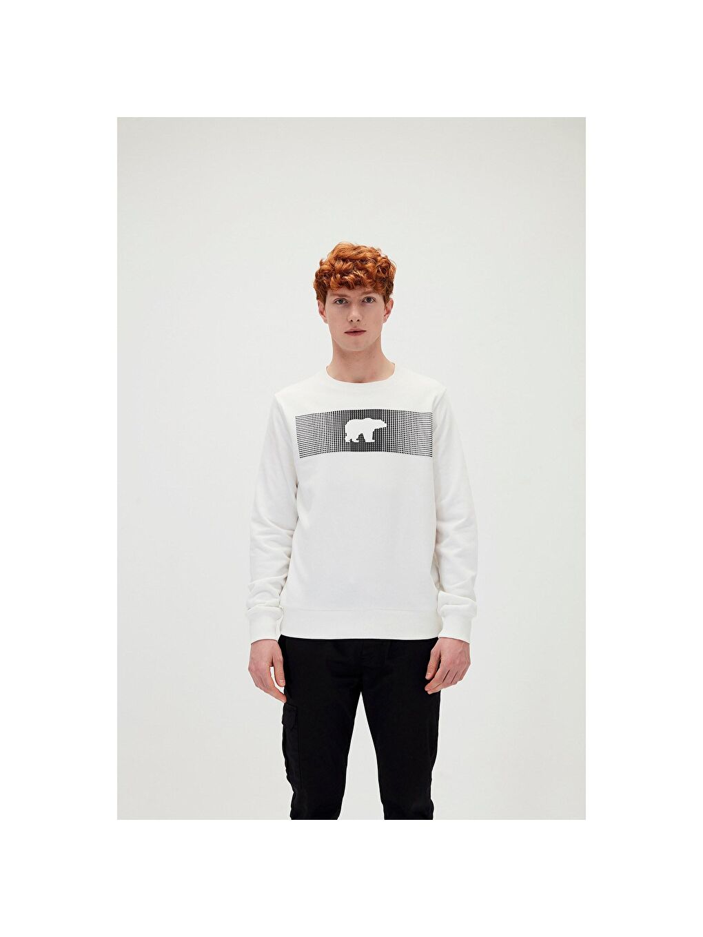 Bad Bear Fancy Erkek Beyaz Baskılı Sweatshirt