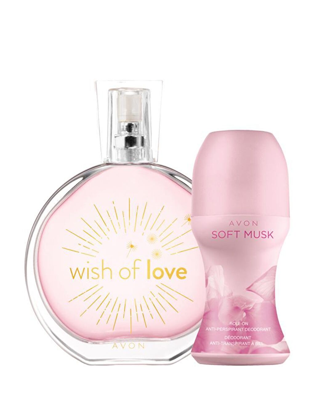 AVON Renksiz Wish Of Love Kadın Parfüm ve Soft Musk Rollon İkili Paket