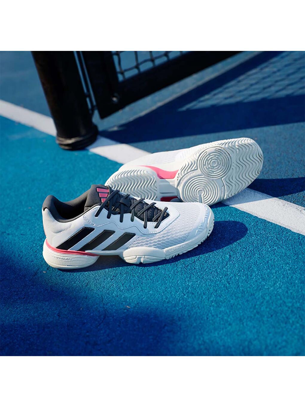 Adidas Barricade K Unisex Beyaz Tenis Ayakkabısı - 3