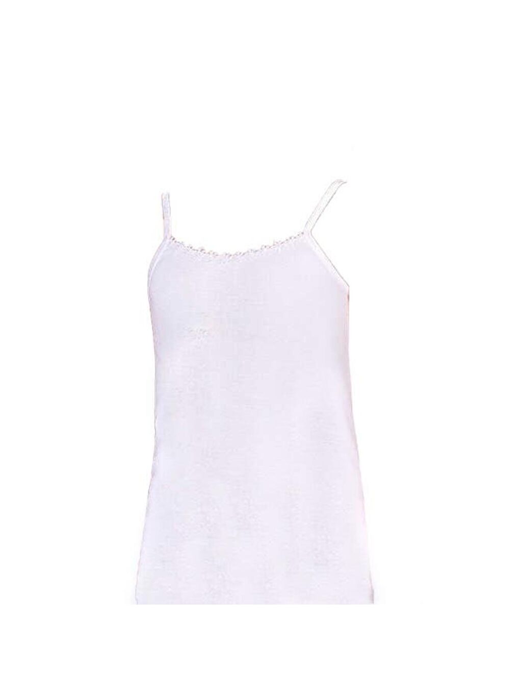 Beyaz 2505 Kız Çocuk Atlet Ribana İp Askılı Atlet 6lı Paket