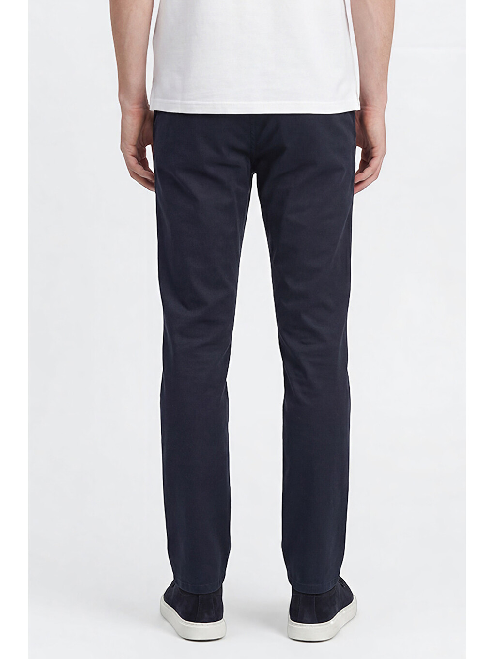 Erkek Lacivert Pamuklu Slim Fit Dar Kesim 5 Cepli Esnek Casual Pantolon-4