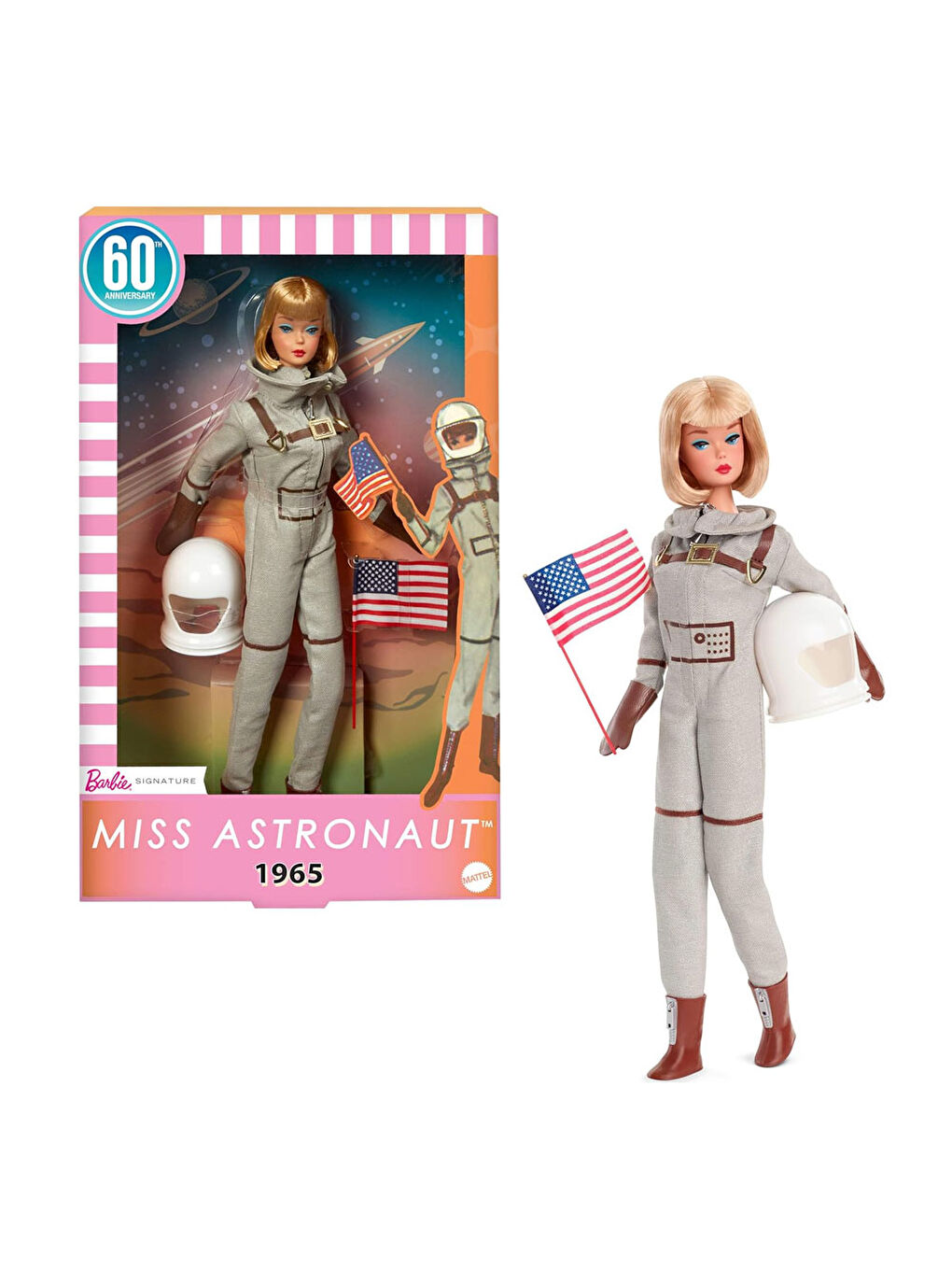 Barbie Astronot 60. Yıl Dönümü Nostaljik Bebek JBJ48