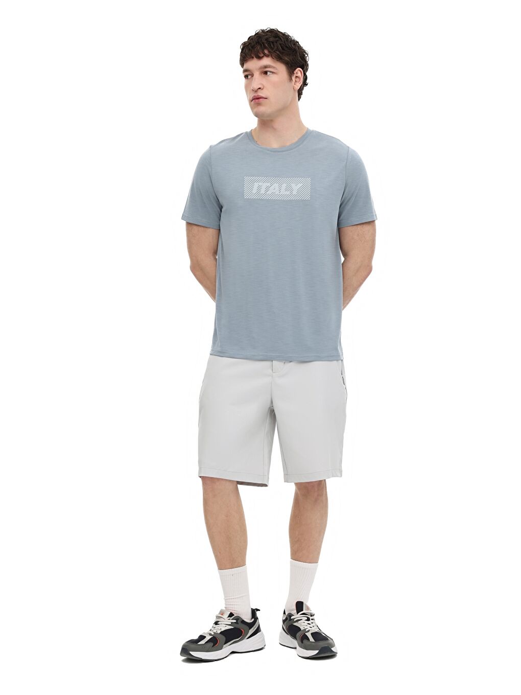 ML NICOLO 20ELG3-410 6FX Gri Erkek Şort-2