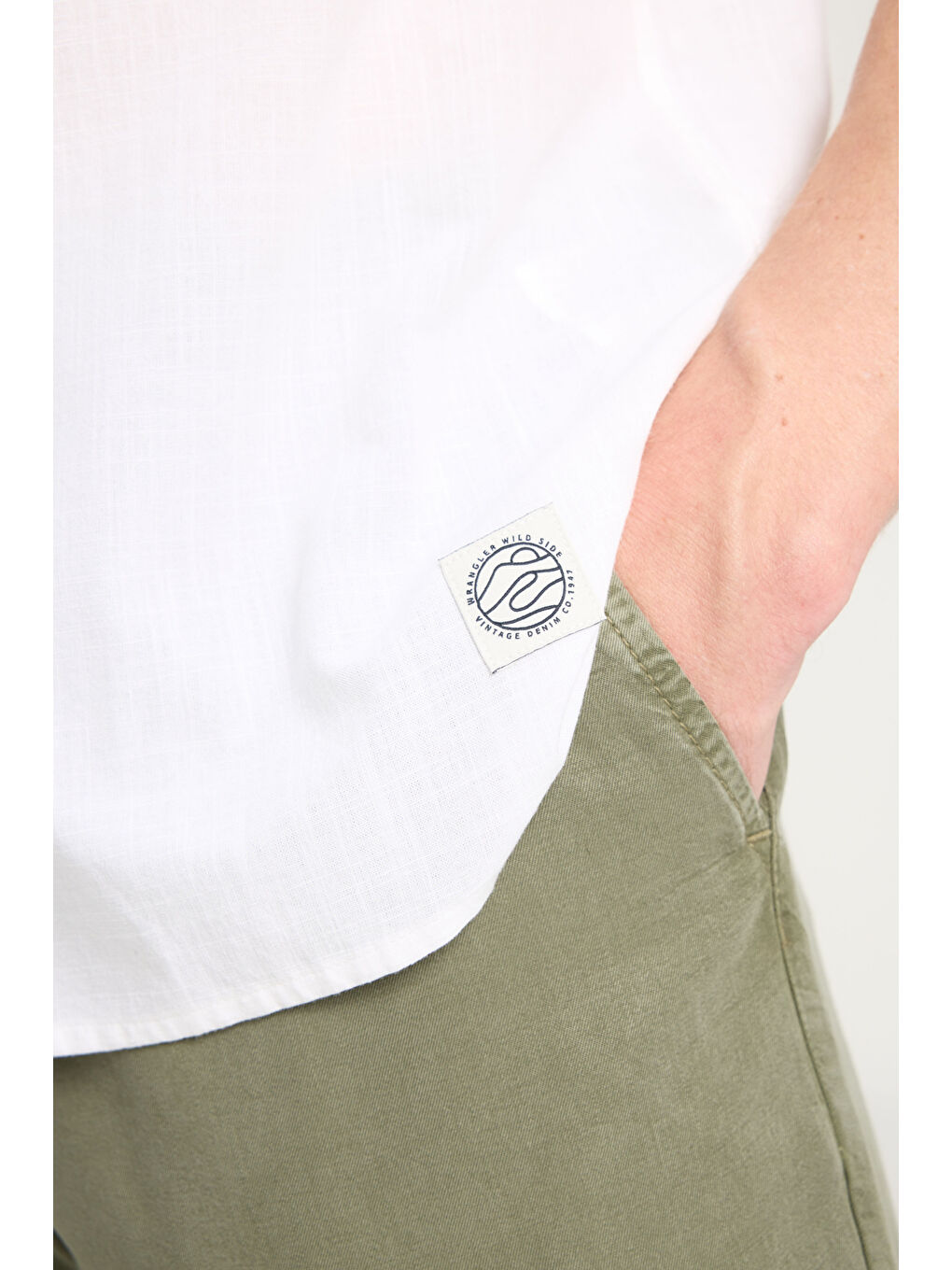 Relaxed Fit Kısa Kollu %100 Pamuk Kırık Beyaz Gömlek-3