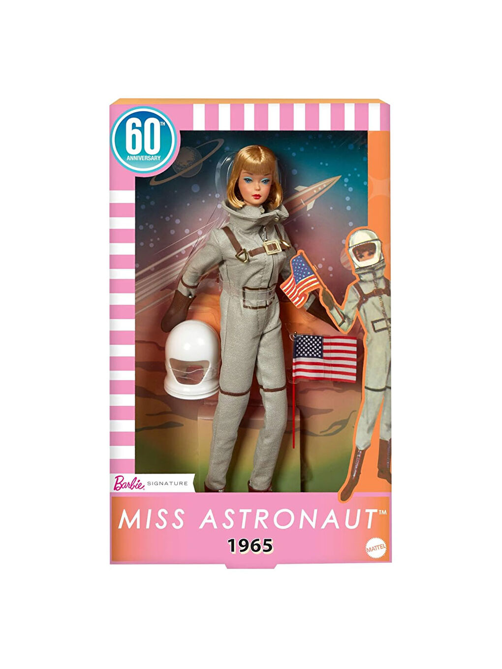 Barbie Astronot 60. Yıl Dönümü Nostaljik Bebek JBJ48-4