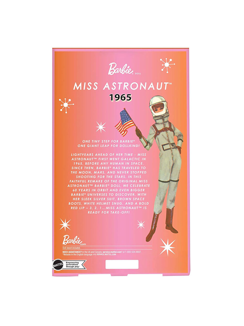 Barbie Astronot 60. Yıl Dönümü Nostaljik Bebek JBJ48-5