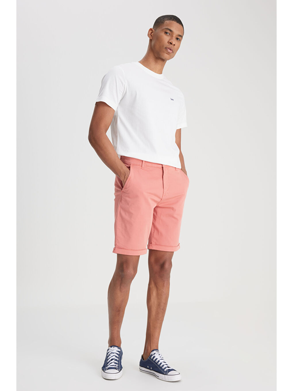 Regular Fit  Normal Bel Kırmızı Şort-1