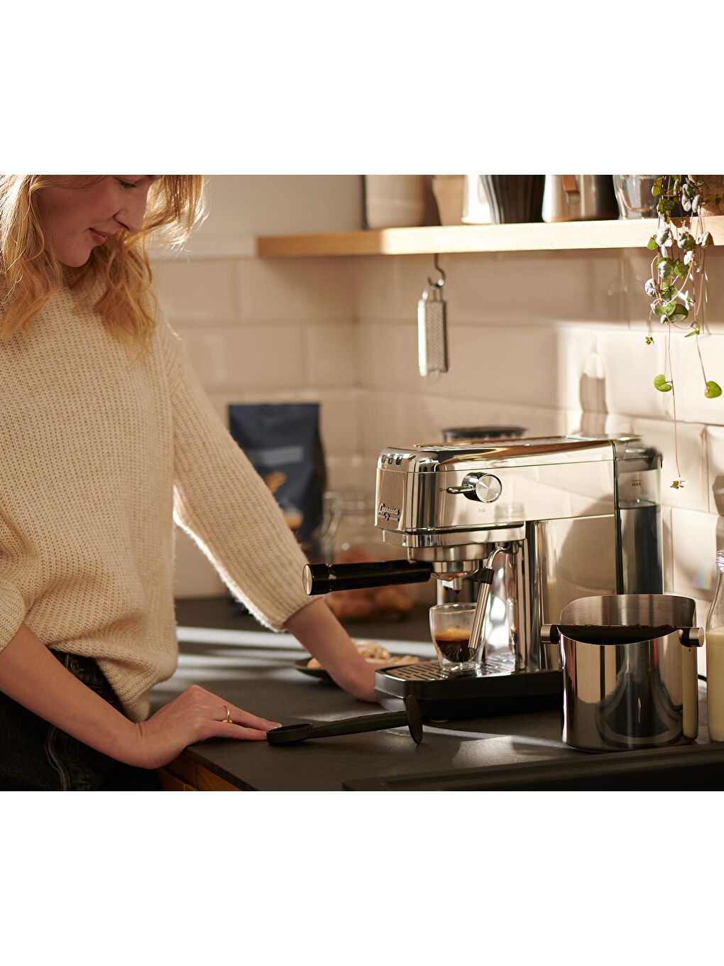 Lapressa Manuel Espresso Makinesi, Gümüş-1