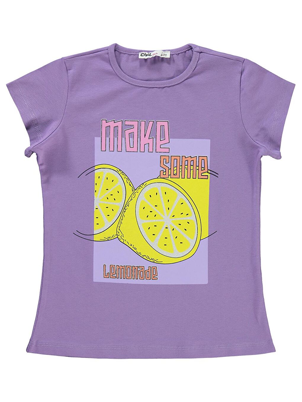 Girls Kız Çocuk Tişört 6-9 Yaş Açık Mor