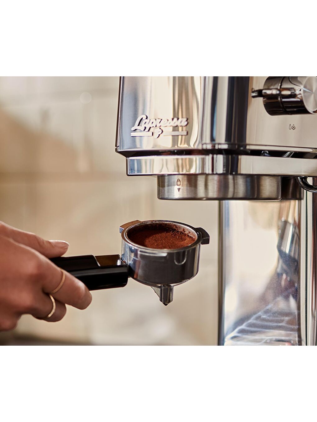 Lapressa Manuel Espresso Makinesi, Gümüş-2