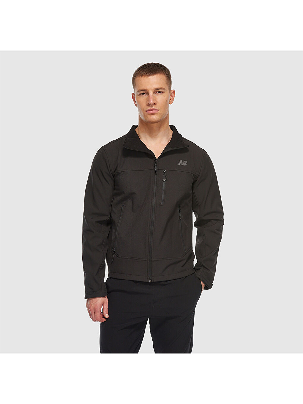 3301 Erkek Siyah Dik Yaka Mont