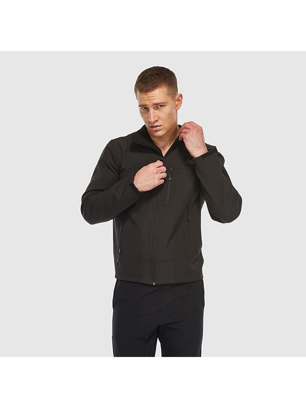 3301 Erkek Siyah Dik Yaka Mont-1