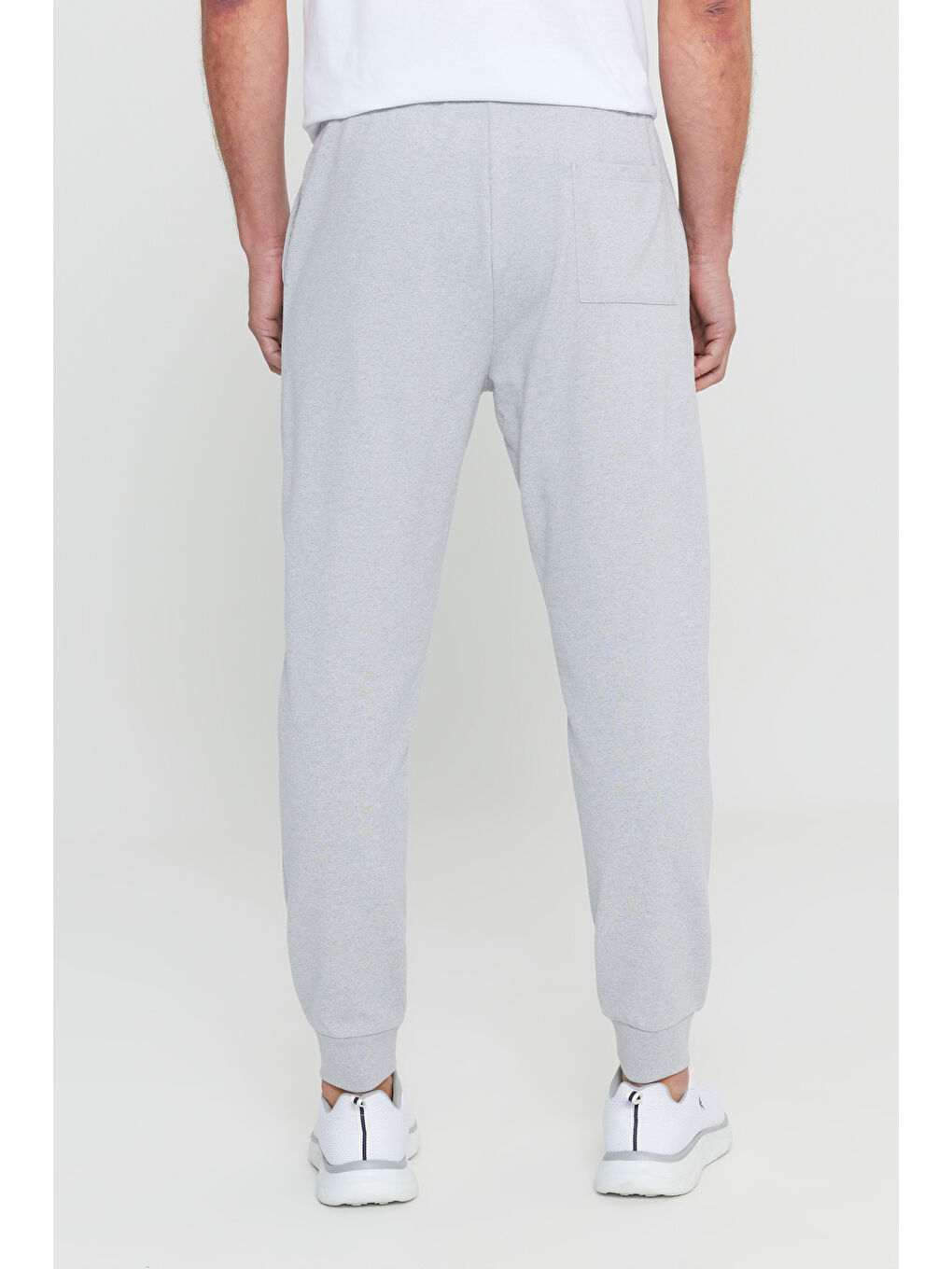 AC&Co / Altınyıldız Classics Erkek Gri Melanj Standart Fit Normal Kesim 2 İplik Cepli Rahat Recycle Pamuklu Jogger Eşofman Altı - 4